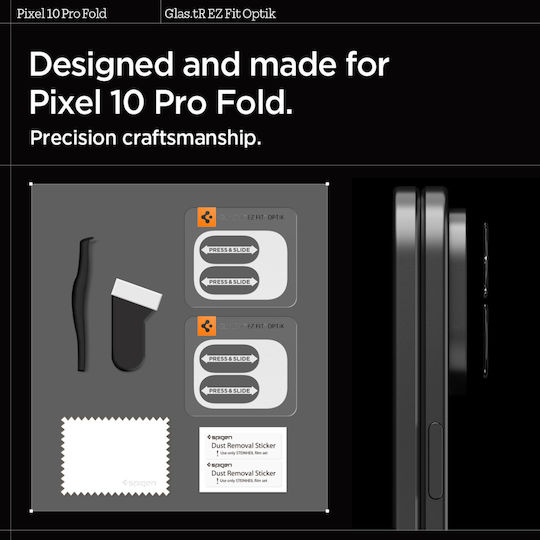 Spigen Glass Tr Ez Fit Optik 2 Pack Crystal Clear Google Pixel 10 Pro Fold Agl09664