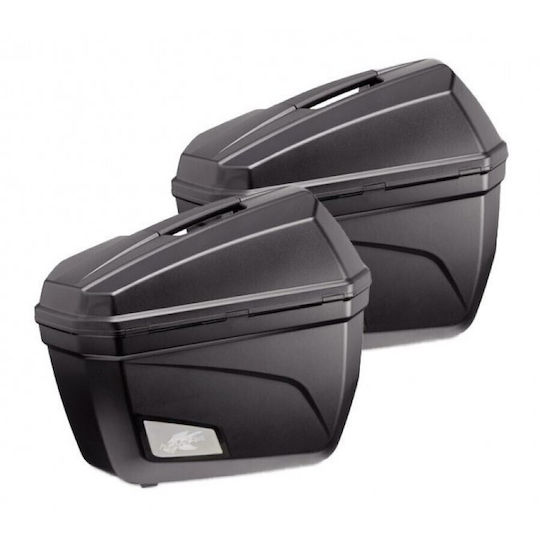 Kappa Moto K22N Monokey Motorcycle Hard Side Case Set 22lt in Black Colour