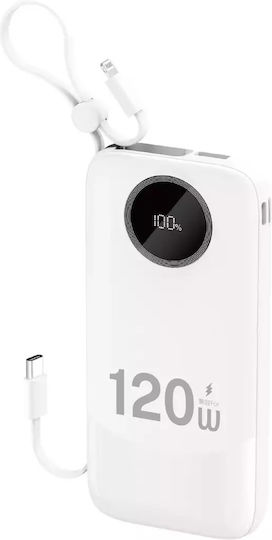 Dudao K13 Power Bank 10000mAh 22.5W with USB-A Port and USB-C Port Power Delivery White