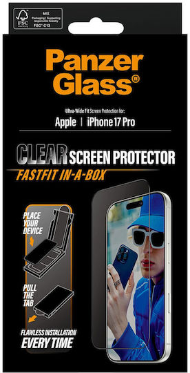 PanzerGlass Displayschutzfolie Schwarz (iPhone 17 Pro, PanzerGlass)