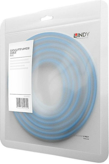 Lindy S/FTP Cat.6 (Gigabit) Καλώδιο Δικτύου Ethernet 7.5m Μπλε