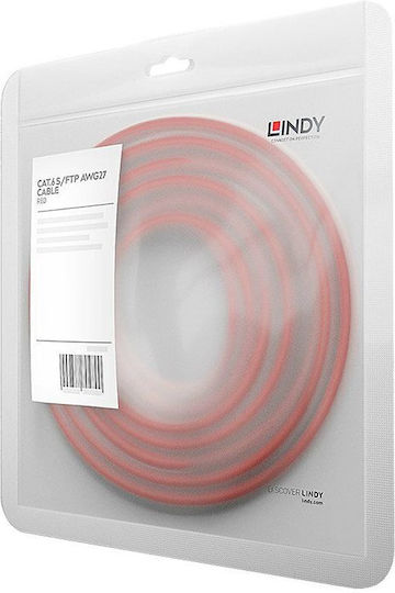 Lindy S/FTP Cat.6 Ethernet Network Cable 10m Red 1pcs