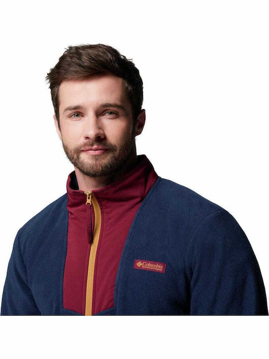 Fleece Jacke Rich Wine, Collegiate Navy