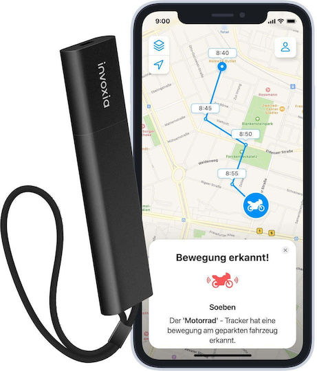 Invoxia Pro Wasserdichter IP67 GPS-Tracker mit 4G Bluetooth für Motorräder & Objekte