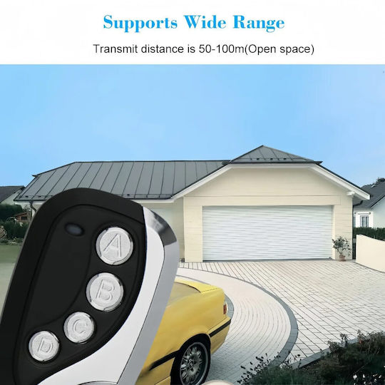 4-Channel Cloning Garage Door Remote Control with Stable Code 433.92MHz