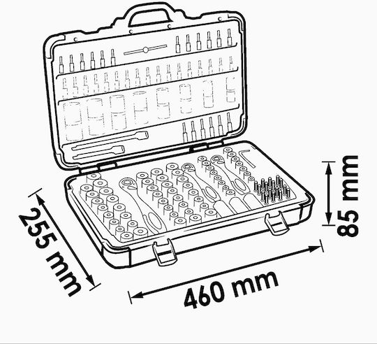 Vigor Set Ratchet 1\4" & 3\8" 172pcs