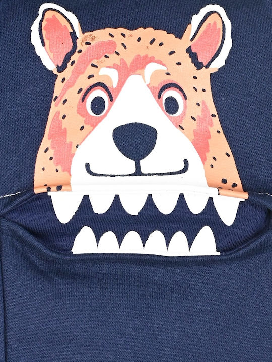 Kids Sweatpants Set BLACK 2pcs Save The Wild Life