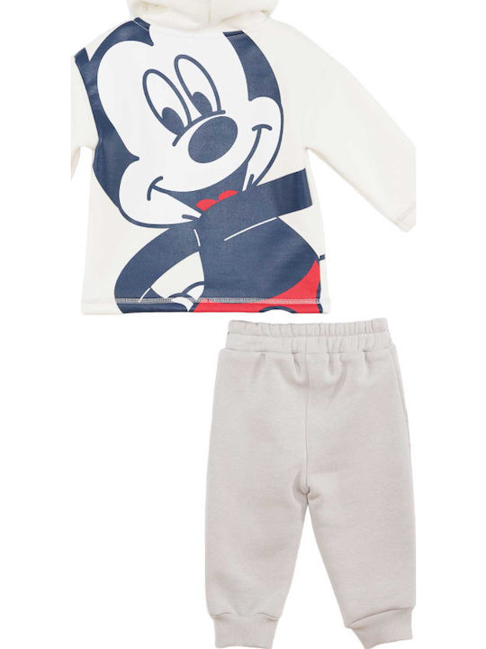 Mickey Mouse Παιδικό Σετ Φόρμας Με ζακέτα Εκρού 2τμχ