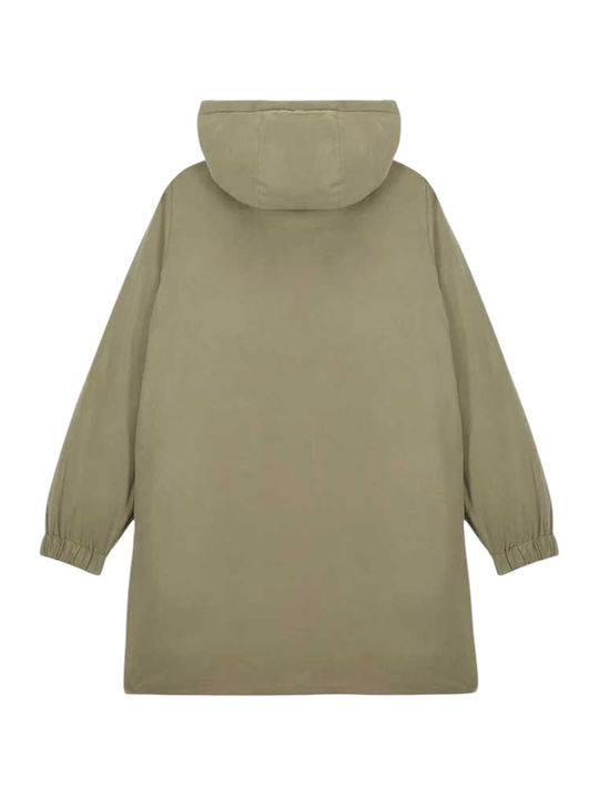 Sleepi Women's Parka Jacket for Winter with Hood Khaki