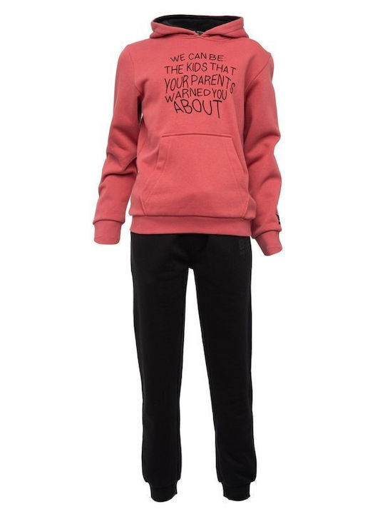Παιδικό Σετ Φόρμας Pastel Red 2τμχ