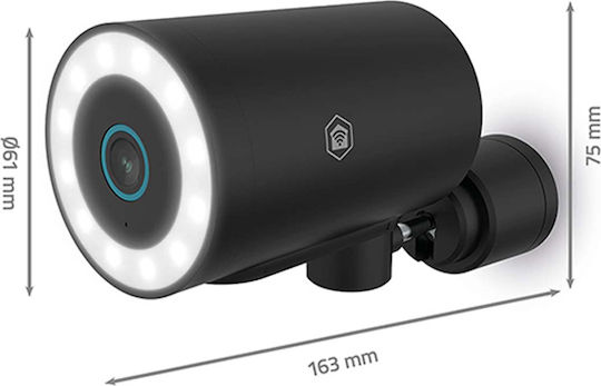 Nedis WIFICO41CBK IP Κάμερα Παρακολούθησης Wi-Fi 4K Αδιάβροχη