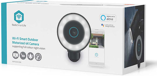 Nedis WIFICO41CBK IP Κάμερα Παρακολούθησης Wi-Fi 4K Αδιάβροχη