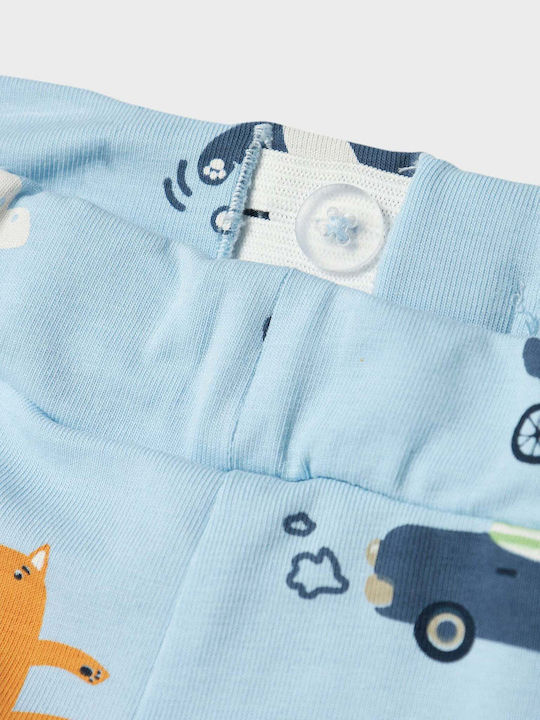 Trening pentru Copii Pantaloni de Trening Culoare Full Face Albastru Deschis