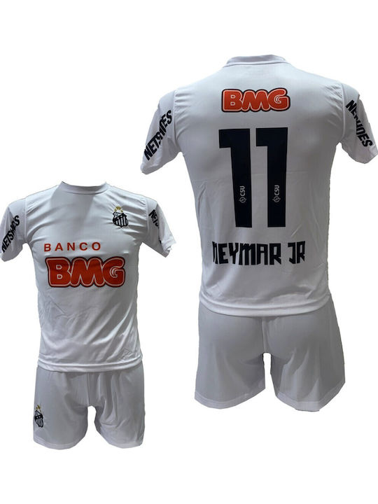 Kids Football Set Neymar Santos White 1023-san3