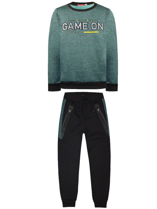 Kids Sweatpants Set Petrol Blue 2pcs Game On