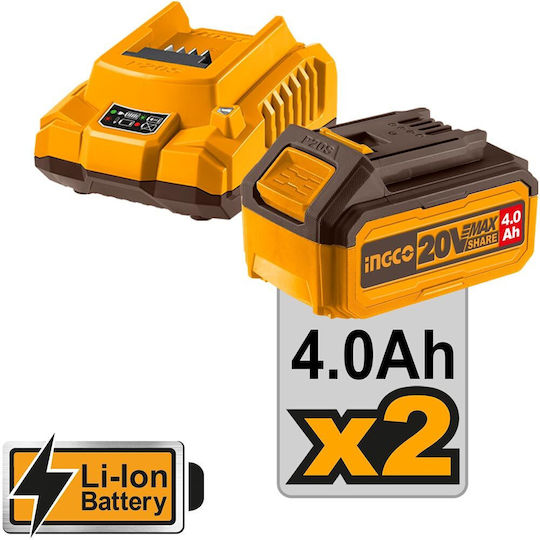 Ingco CIWLI2050E Безчетков Ударен гайковерт 2x4Ах с Приемник 1/2"