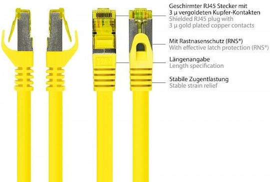 Good Connections S/FTP Kat.7 (10Gbps) Netzwerkkabel Ethernet 0.15m Gelbes
