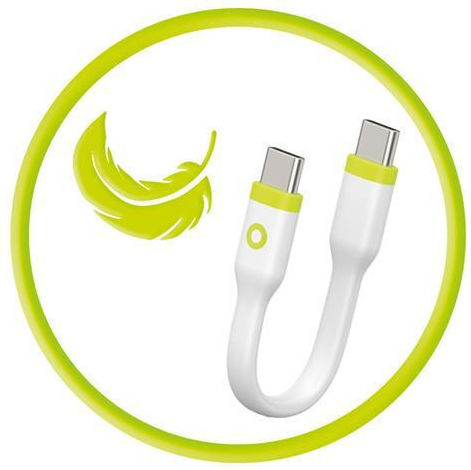 Mobile Origin Редовна USB 2.0 Кабел USB-C мъжки - USB-C мъжки 60W Бял 1м