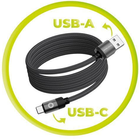 Mobile Origin Magnetisch USB 2.0 Kabel USB-C männlich - USB-A 27W Schwarz 1m