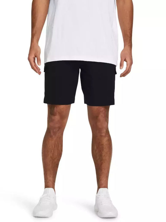 Stretch Woven Ανδρική Βερμούδα Cargo Μαυρο