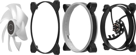CoolerMaster Masterfan MF140 Halo2 Ventilator Pentru Carcasă (1600rpm / 59.51cfm) cu Iluminare ARGB și Conexiune 3-Pin