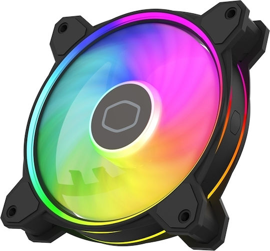 CoolerMaster Masterfan MF140 Halo2 Ventilator Pentru Carcasă (1600rpm / 59.51cfm) cu Iluminare ARGB și Conexiune 3-Pin
