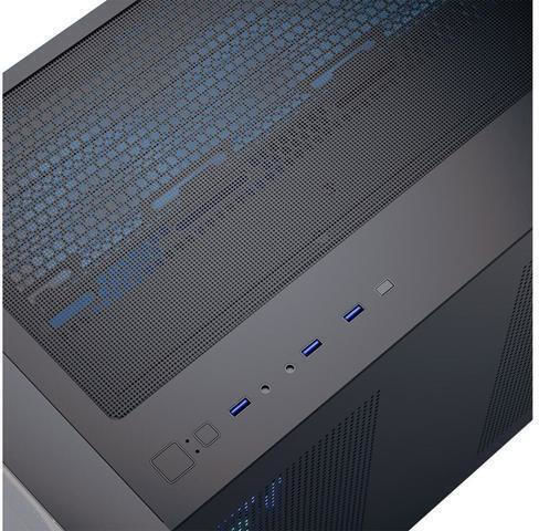 Aerocool P300C Gaming Mini Tower Computer Case with Side Window and ARGB Lighting Black