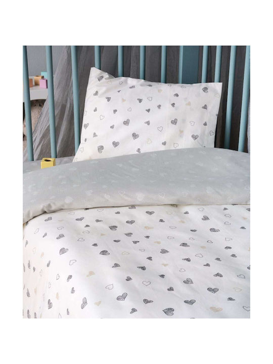 Kentia Set Copertă de Pătuț cu Față de Pernă Marker 22 Albă 100x140cm. Kentia Set Copertă de Pătuț cu Față de Pernă Marker 22 Albă 100x140cm.