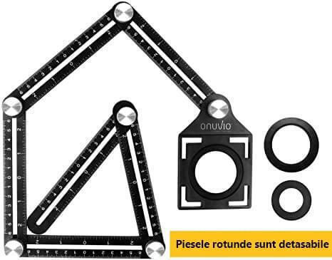 Carpenters Aluminum Angle Ruler 17.5cm