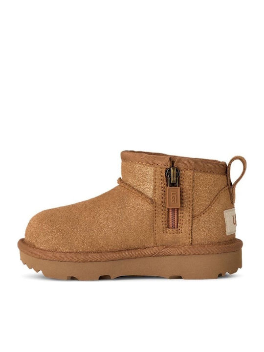 Classic Ultra Mini Suede Kinderstiefeletten Tabac Braun