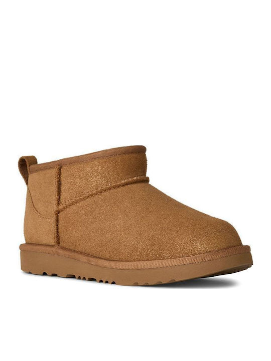 Classic Ultra Mini Ghete Copii din Suede Tabac maro