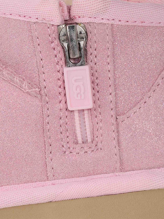 Classic Ultra Mini Ghete Copii din Suede cu Fermuar Roz