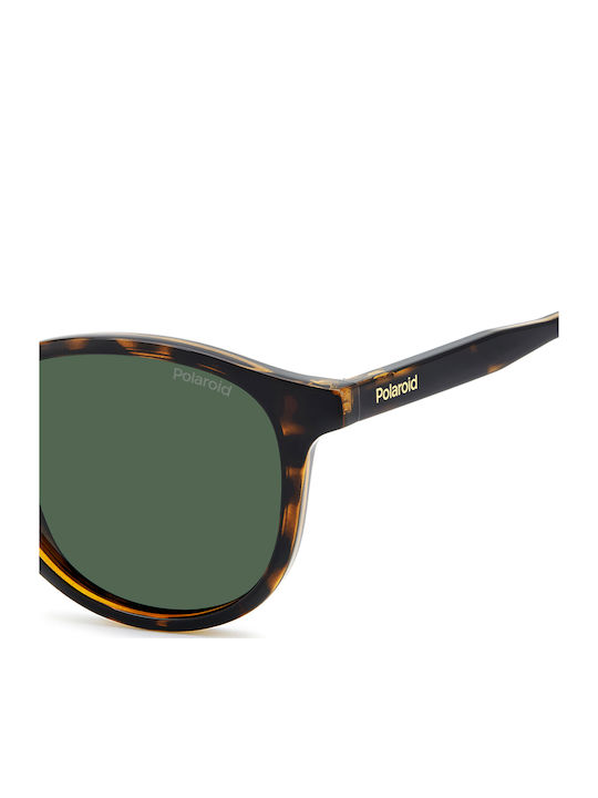 Polaroid Unisex Sonnenbrille mit Braun Schildkröte Kunststoff Gestell und Grün Linse PLD4191/S 086/UC