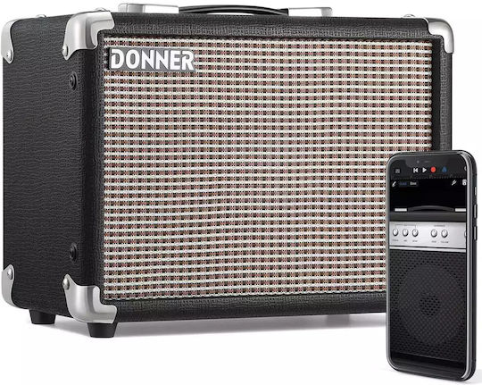 Donner Set Elektrische Gitarre Stratocaster Weiß mit Tasche