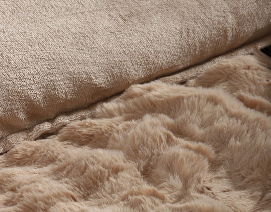 Silk Fashion Duvet Cover Single 170x240cm Burble Light Brown 320 GSMGsm