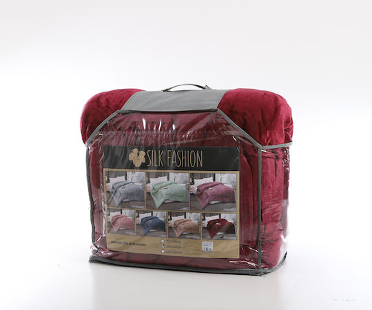 Silk Fashion Κουβερτοπάπλωμα Υπέρδιπλο 240x260εκ. Solid Burgundy 280 GSM
