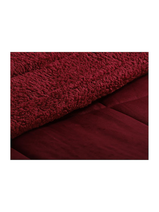 Silk Fashion Duvet Cover Queen 240x260cm Solid Burgundy 280 GSMGsm