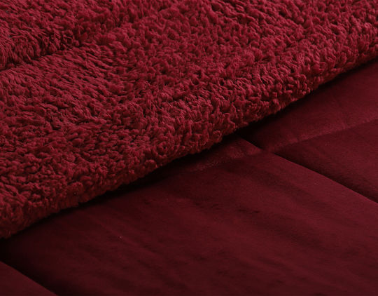 Silk Fashion Κουβερτοπάπλωμα Υπέρδιπλο 240x260εκ. Solid Burgundy 280 GSM