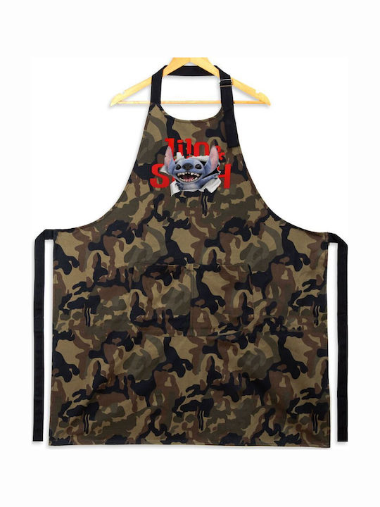 Koupakoupa Stitch Movie Ποδιά Κουζίνας Γκρι 31.5x20cm KP_31506_apron-army