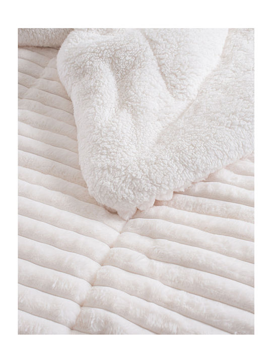 Rythmos Duvet Cover Queen 220x240cm Butter White 810 GSMGsm