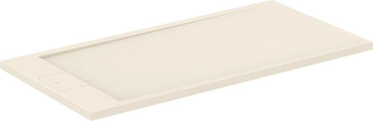 Ideal Standard Rectangular Artificial Stone Shower Beige Ultra Flat S I Life 120x80x3cm