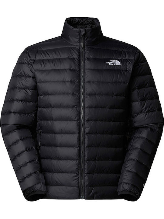Geacă Puffer Waterproof și cu Protecție Împotriva Vântului Neagră
