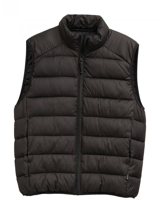 Geacă Puffer Fără Mâneci Waterproof Neagră