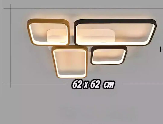 Toronto 3 Χρώματα Led Πλαφόνιερ Μοντέρνο Αρχιτεκτονικό Σχεδιασμό-45 × 70 × 10 Cm 62 X 62 Cm 45 × 70 × 10 Cm 45x70 Εκ 45 × 70
