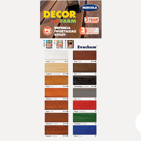Mercola Decor Xylofarm Aqua Polyurethan Wasser Eiche Satin,σατεν 750ml