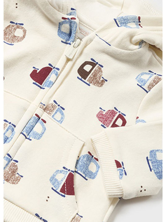 Kids Sweatpants Set Ecru 3pcs Helicopters