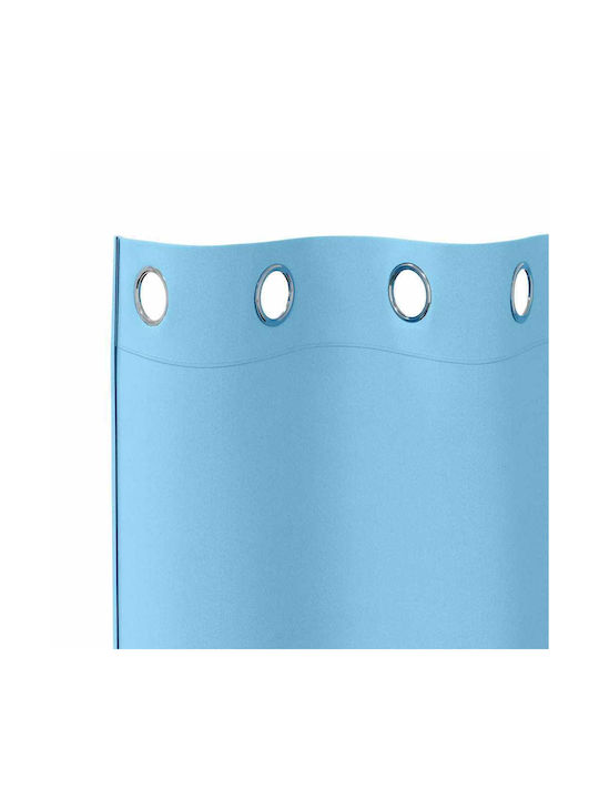 vidaXL Set Perdele Cu Capse Albastre 140x245cm