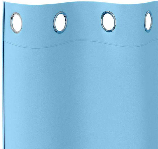 vidaXL Set Vorhänge mit Grommets Hellblau 140x245cm