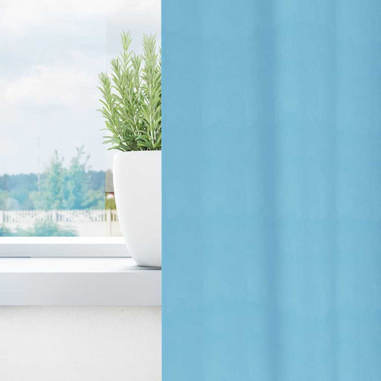 vidaXL Set Vorhänge mit Grommets Hellblau 140x245cm