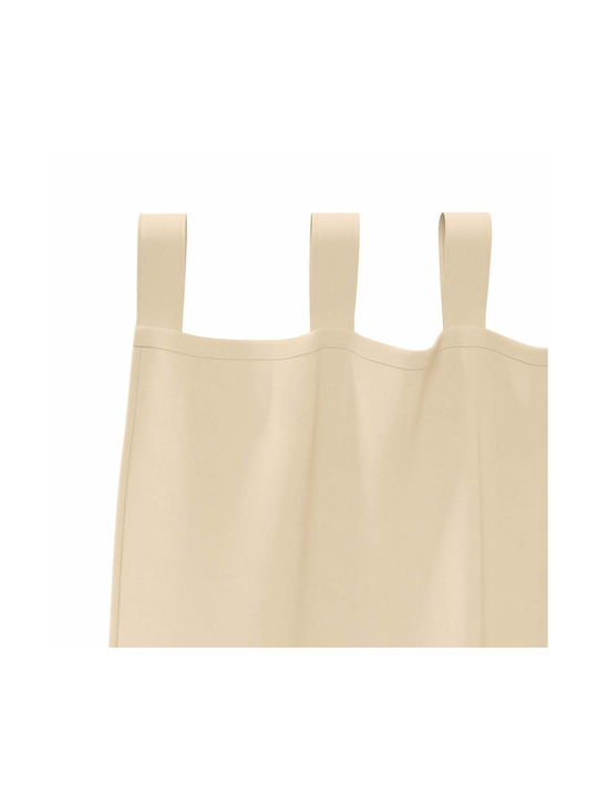 vidaXL Set Curtains Blackout Window with Tab Top Beige 140x175cm